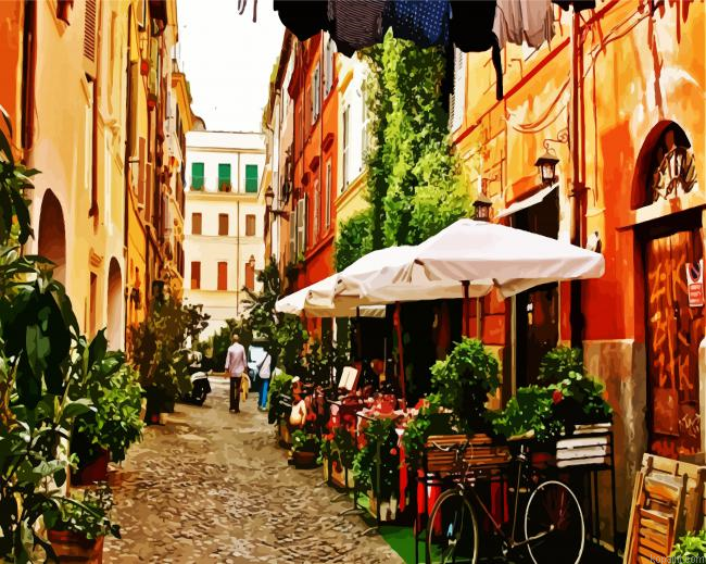 Trastevere Italy Europe Painting By Numberss.png