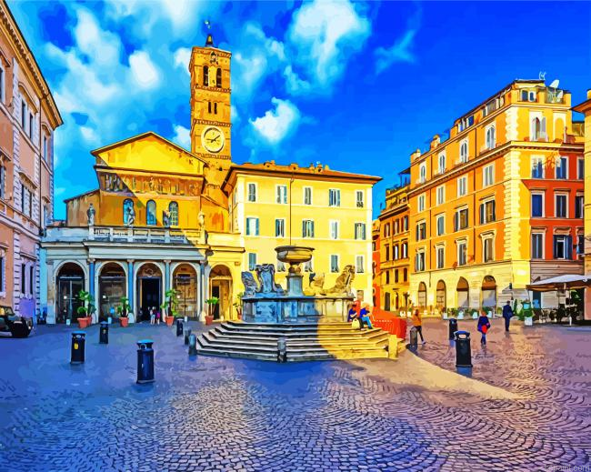Trastevere Italy Painting By Numberss.png