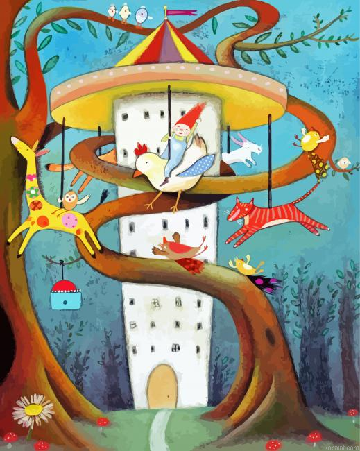 Tree Carousel Painting By Numberss.png