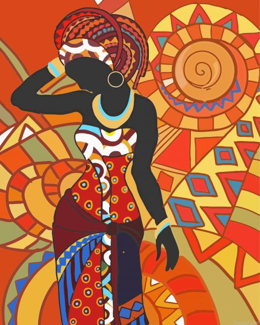 Tribal Woman Art Paint By Numbers.png