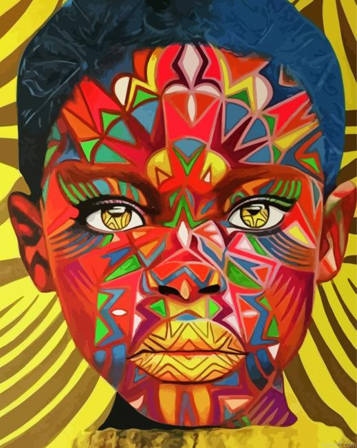 Trippy Black Boy Painting By Numberss.png