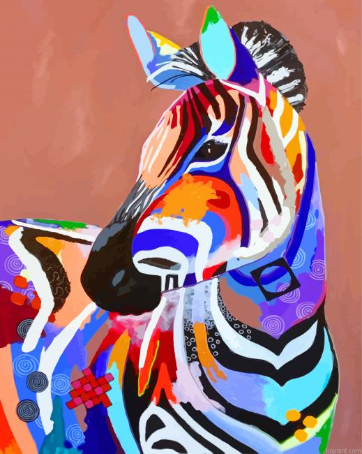Trippy Zebra Painting By Numberss.png