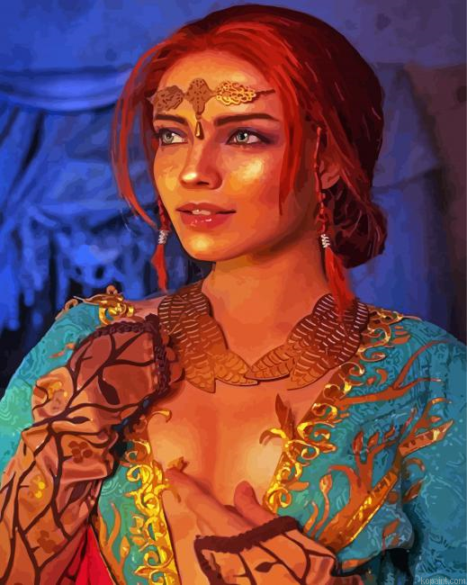Triss Merigold Witcher Painting By Numberss.png