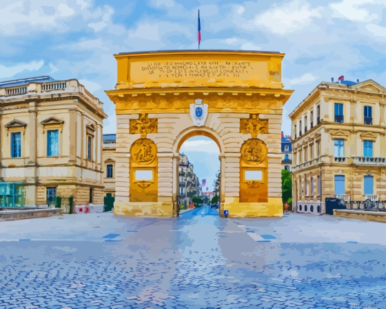 Triumphal Arch In Montpellier Painting By Numberss.png
