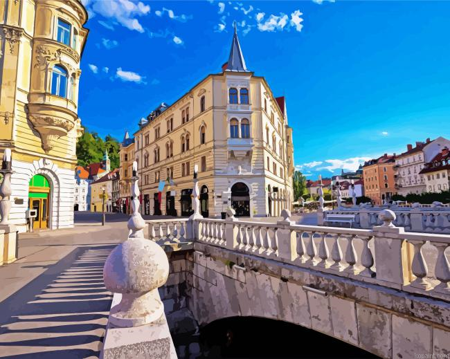 Tromostovje Ljubljana Painting By Numberss.png