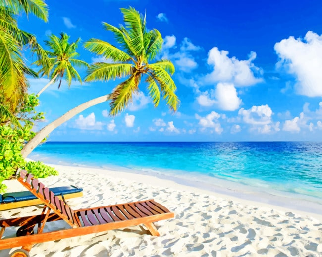 Tropical Beach New Painting By Numberss.png