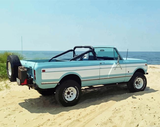 Truck On The Beach Paint By Numbers