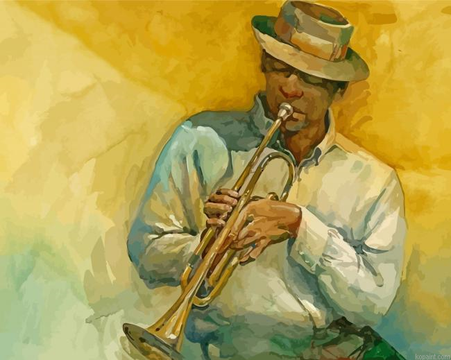 Trumpet Player Art Painting By Numberss.png