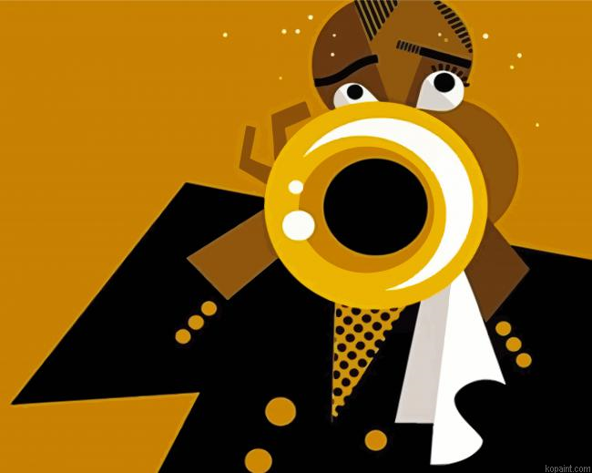 Trumpet Player Illustration Paint By Numbers.png