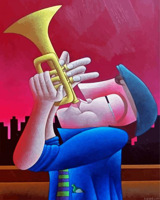 Trumpet Player Jazz Paint By Numbers.png