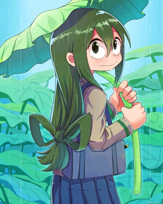 Tsuyu Asui Anime Character Paint By Numbers