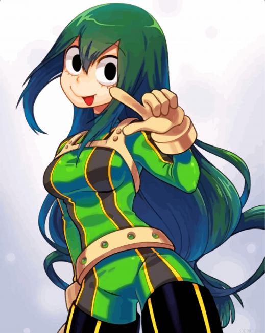 Tsuyu Asui My Hero Academia Painting By Numberss.png