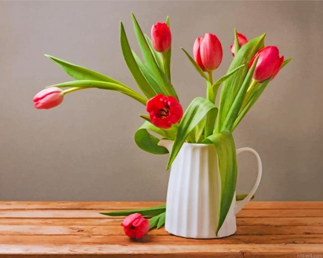 Tulips Flowers Painting By Numberss.png