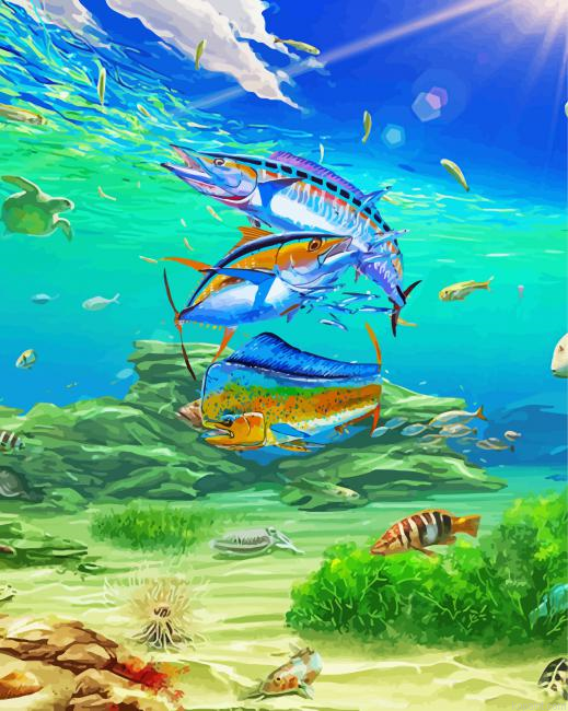 Tuna And Mahi Mahi Undersea Painting By Numberss.png