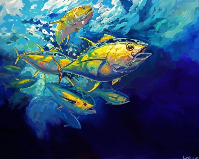 Tuna Fish Underwater Painting By Numberss.png