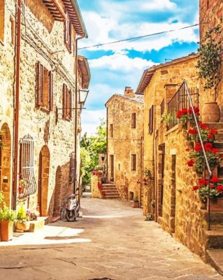 Tuscany Village Italy Painting By Numberss.png