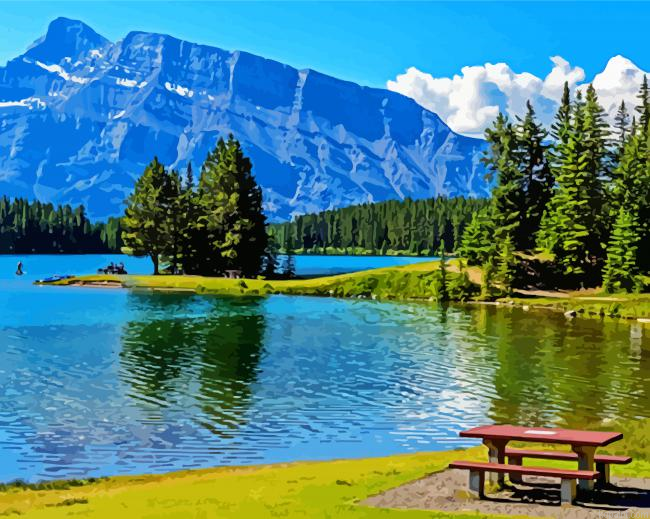 Two Jack Lake Canada Painting By Numberss.png