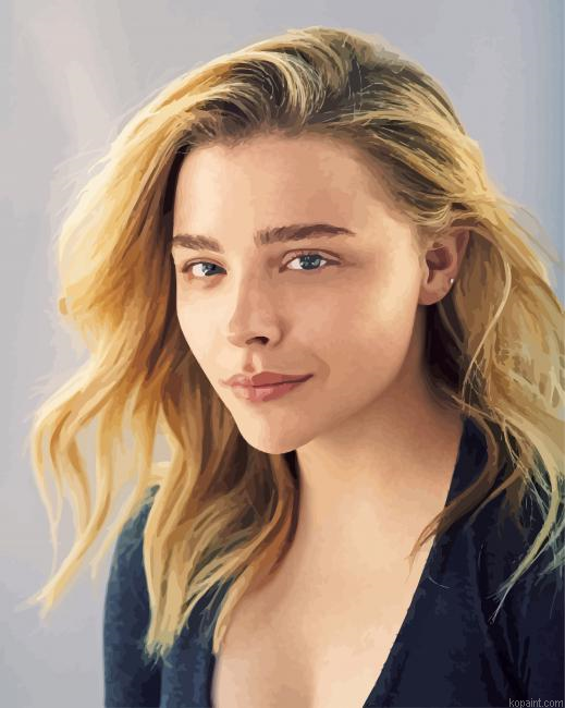 Usa Actress Chloe Moretz Painting By Numberss.png