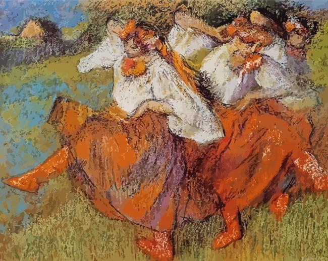 Ukrainian Dancers By Edgar Degas Painting By Numberss.png