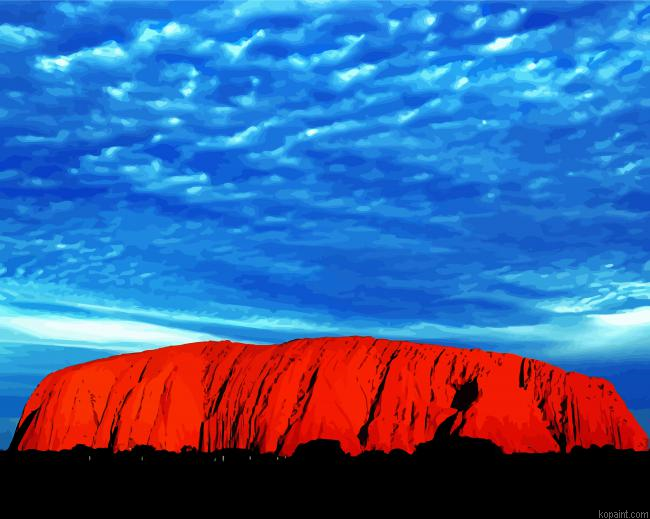 Uluru Mountain Landscapes Painting By Numberss.png