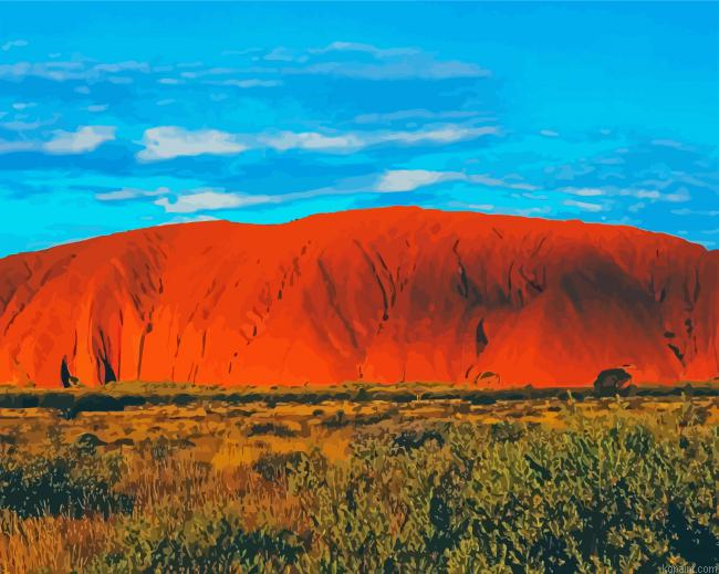 Uluru Mountain Painting By Numberss.png