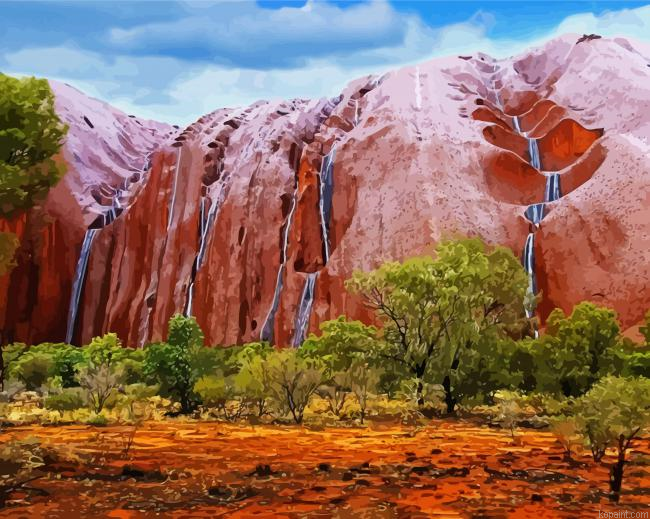 Uluru Waterfalls After Rain Painting By Numberss.png