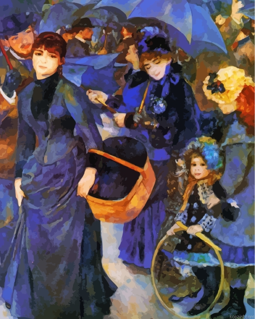 Umbrellas By Pierre Auguste Renoir Painting By Numberss.png