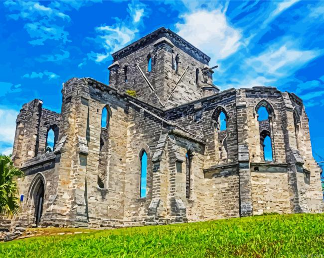 Unfinished Church Bermuda Painting By Numberss.png