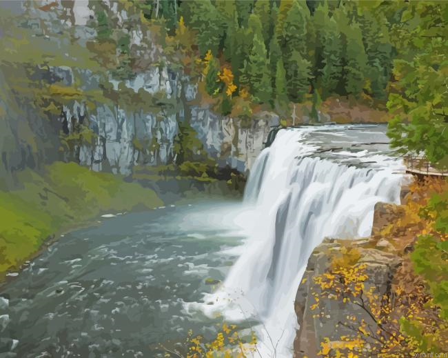 Upper Mesa Falls Landscape Painting By Numberss.png