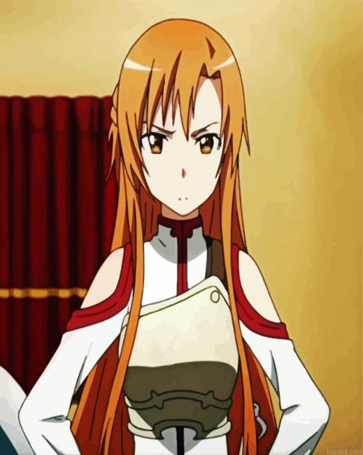 Upset Asuna Character Painting By Numberss.png