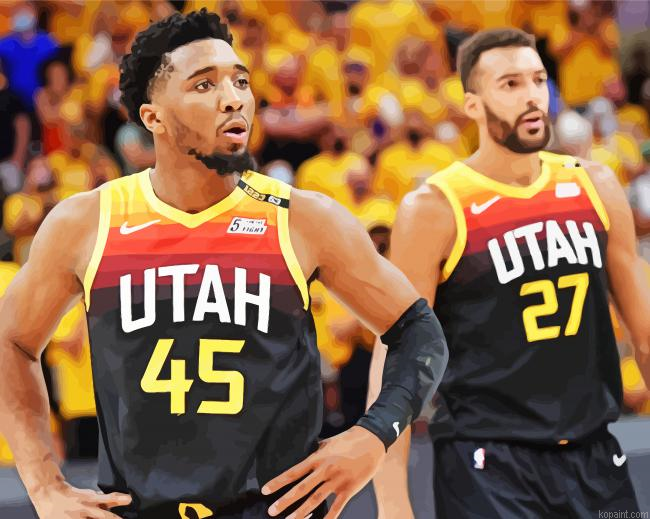 Utah Jazz Basketballers Painting By Numberss.png