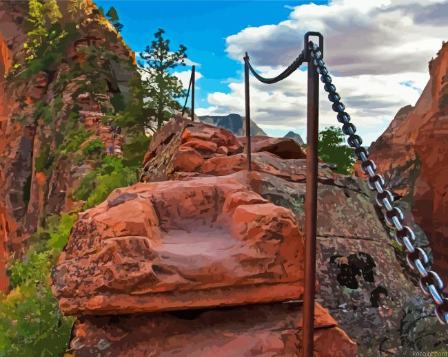 Utah Zion National Park Angels Landing Painting By Numberss.png