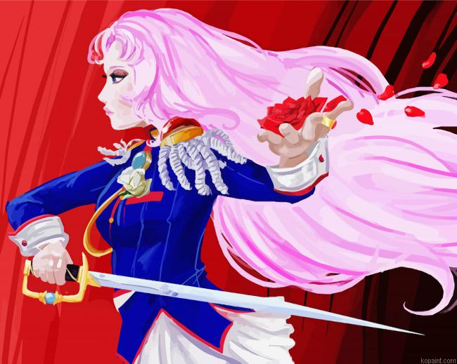 Utena Tenjou Anime Girl Painting By Numberss.png