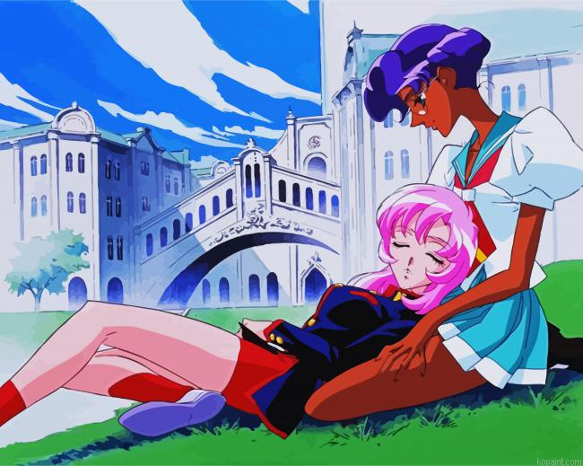 Utena And Anthy Painting By Numberss.png