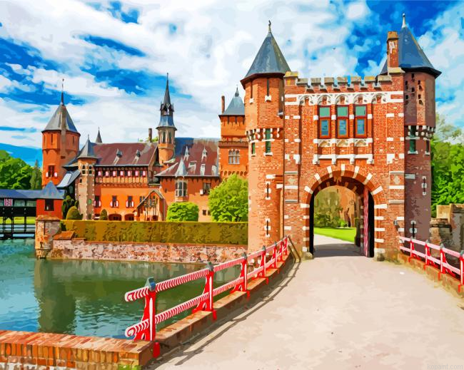 Utrecht Castle De Haar Painting By Numberss.png