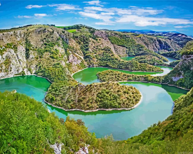 Uvac Canyon Serbia Painting By Numberss.png