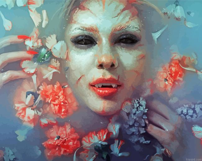 Vampire Woman In Water Painting By Numberss.png