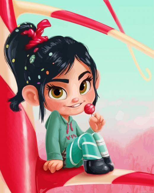 Vanellope Von Schweetz Animated Movie Character Paint By Numbers