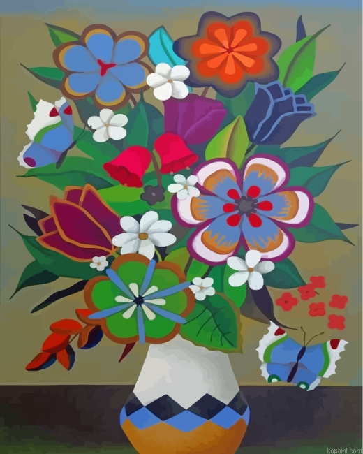 Vase Of Flowers Painting By Numberss.png