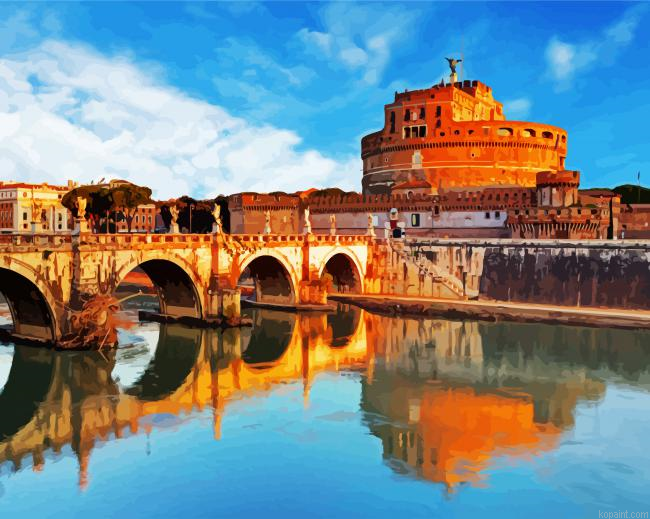 Vatikan Castel Sant Angelo Painting By Numberss.png