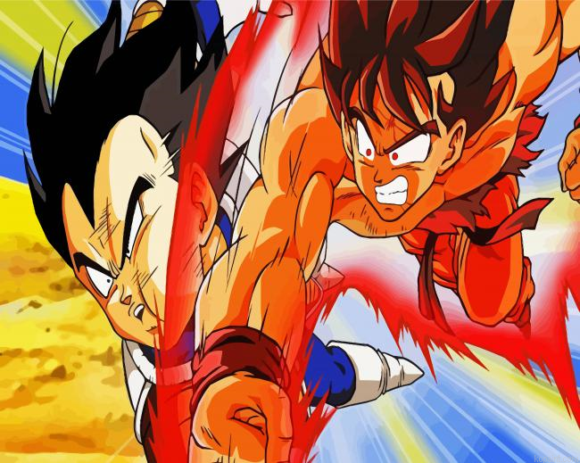 Vegeta And Goku Painting By Numberss.png