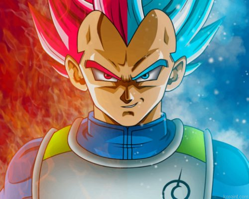 Vegeta Dragon Ball Painting By Numberss.png