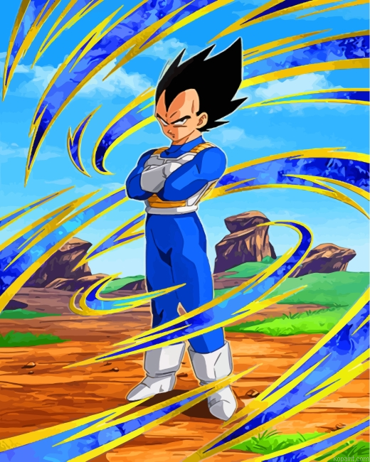 Vegeta Dragon Ball Z Painting By Numberss.png