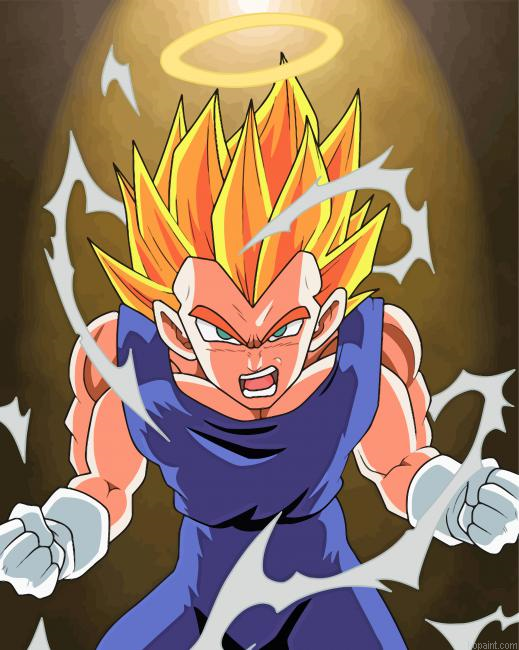 Vegeta Powering Up Painting By Numberss.png