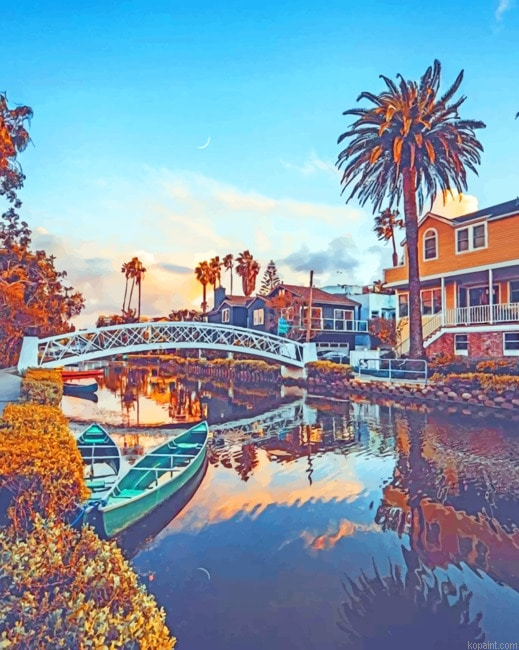 Venice Canals Los Angeles California New Painting By Numberss.png