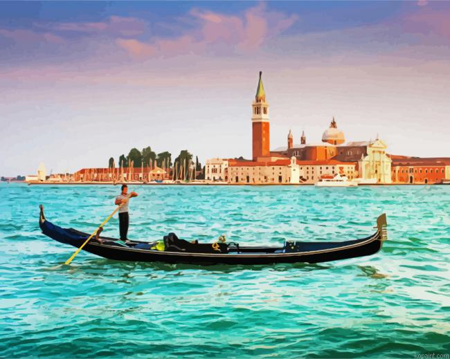 Venice Gondola Paint By Numbers