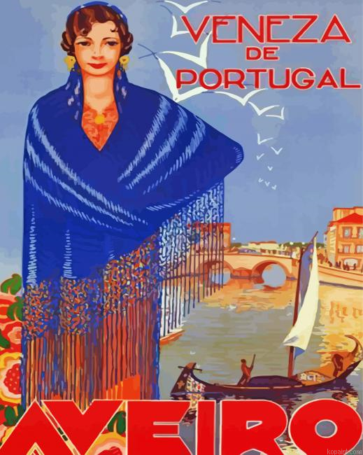 Venice Of Portugal Aveiro Poster Painting By Numberss.png