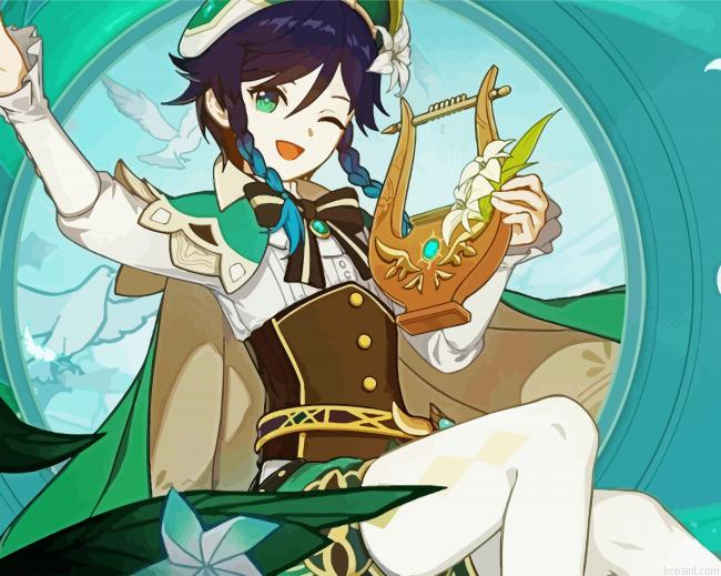 Venti Genshin Impact Painting By Numberss.png