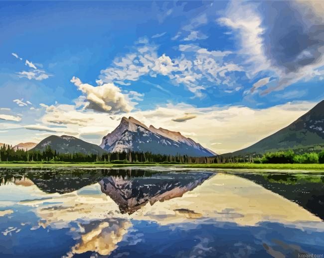 Vermilion Lakes Canada Painting By Numberss.png