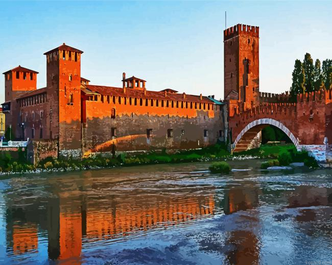Verona Castelvecchio Bridge Paint By Numbers.png